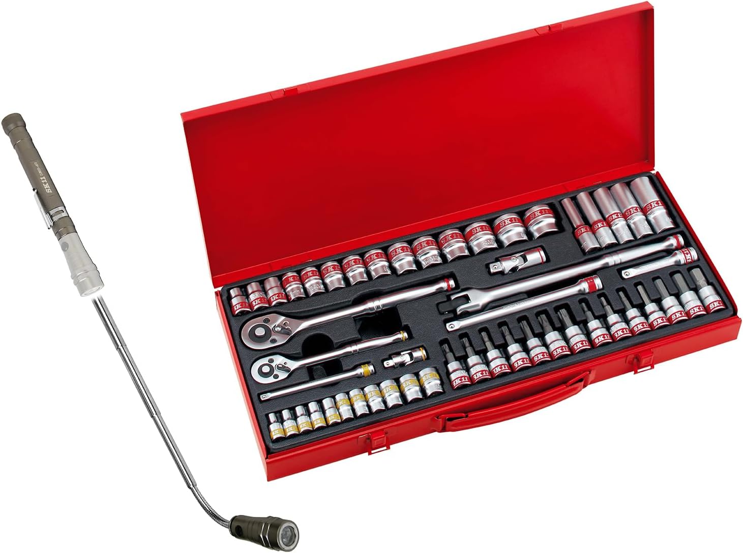 SK11 Socket Wrench Set TS-2352M + LED Light Magnetic Bar with SMB-4R