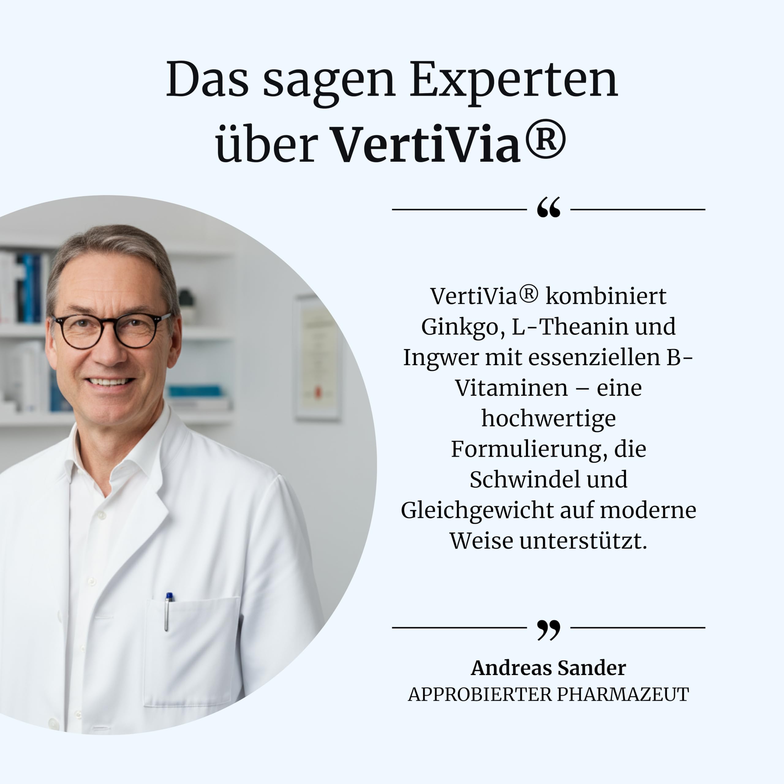 FORTEA® - Schwindel & Gleichgewicht Kapseln in Apothekenqualität - VertiVia intens - mit Ginkgo, Ingwer, Vitamin B6, Vitamin B12 - rezeptfrei - Unterstützung der kognitiven Funktion - 30 Stk.