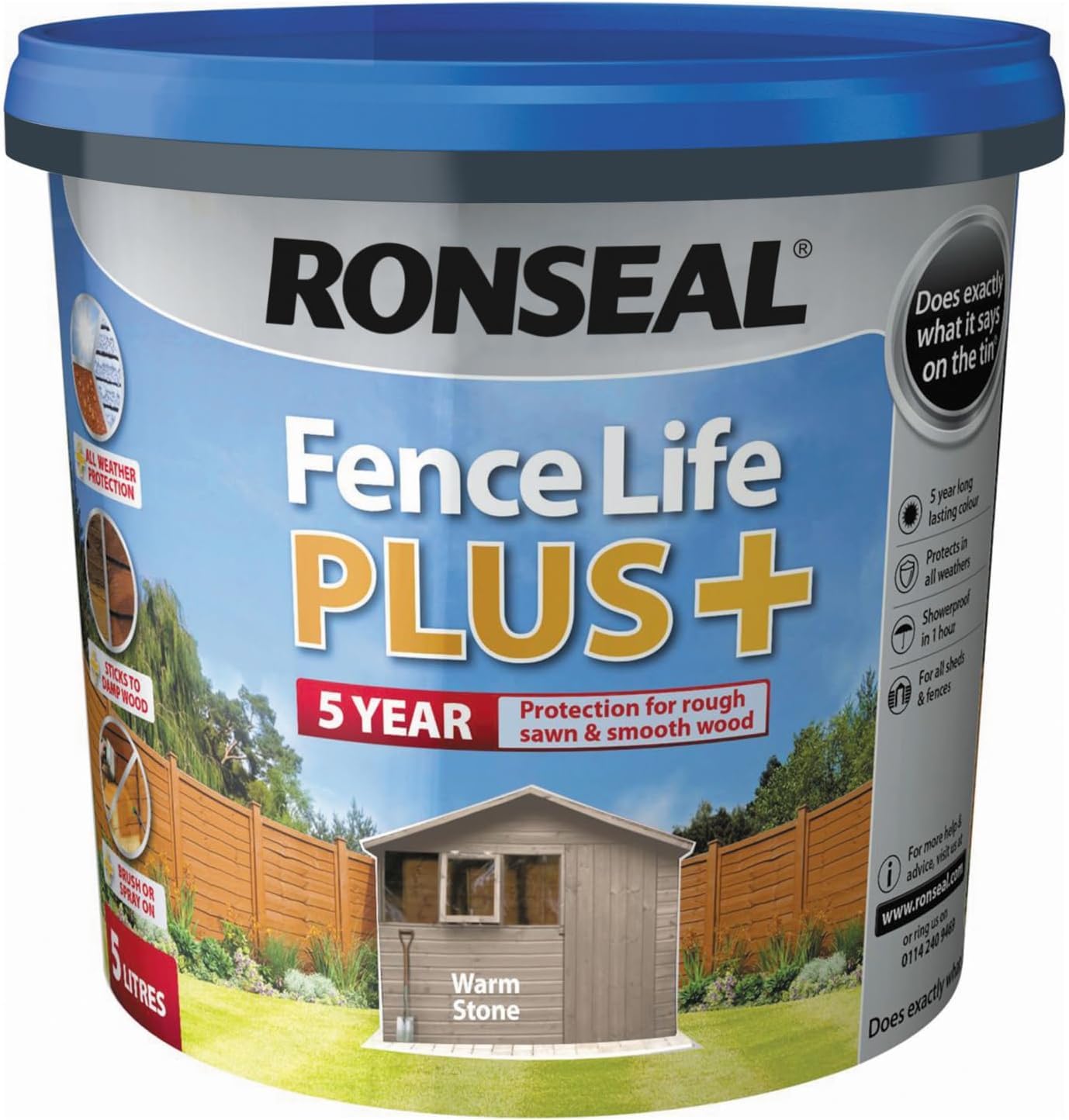 Supergift.com Nil 5L, Warm Stone, Plus Wood Treatment, Weatherproof & Protective Wood Preserver For Indoor & Outdoor Use