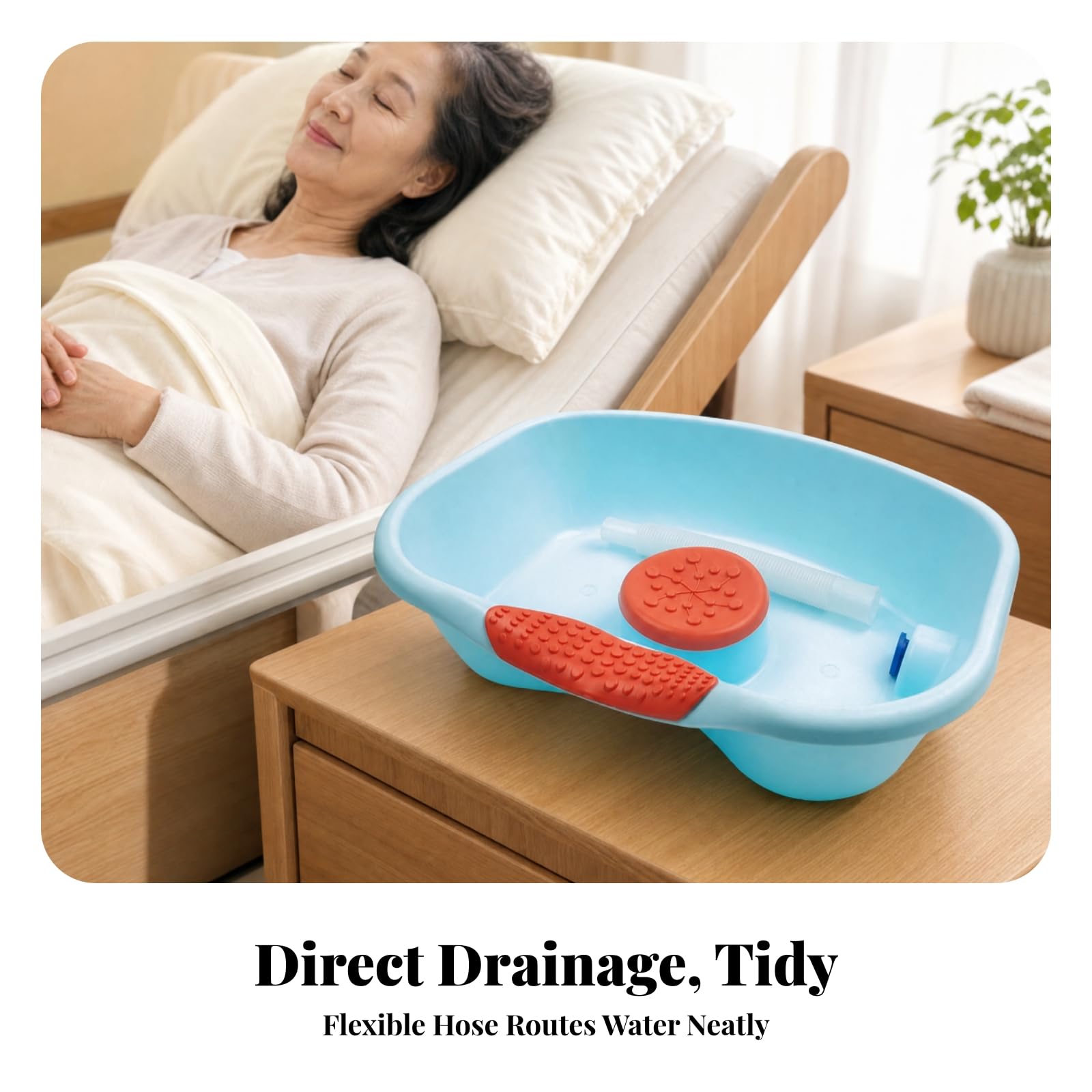 à Shampoing Appui-Tête Repose-C Ergonomique Lavabo Tuyau D'évacuation Sûr Bassin Lavage eux, Bleu Foncé, Renforcé 150cm Épais
