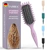 Premium Curling Brush - Curly Hair Brush - Organic Hair Brush without Pulling - Boar Bristles Brush - The Original 3-in-1 Styling Brush for Trendy Curls Hairstyles (Lilac)