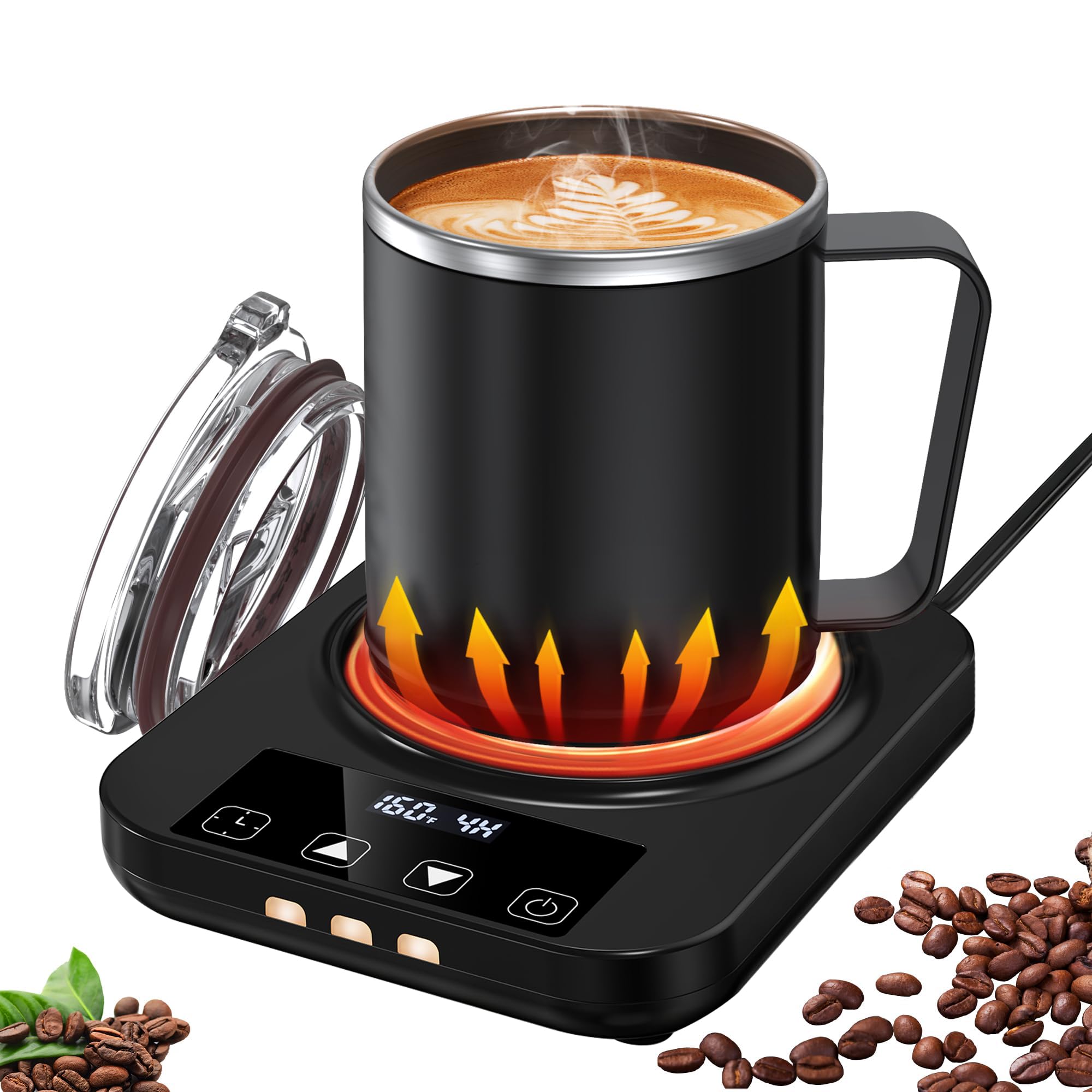 Mabahoo Coffee Mug Warmer Set Black