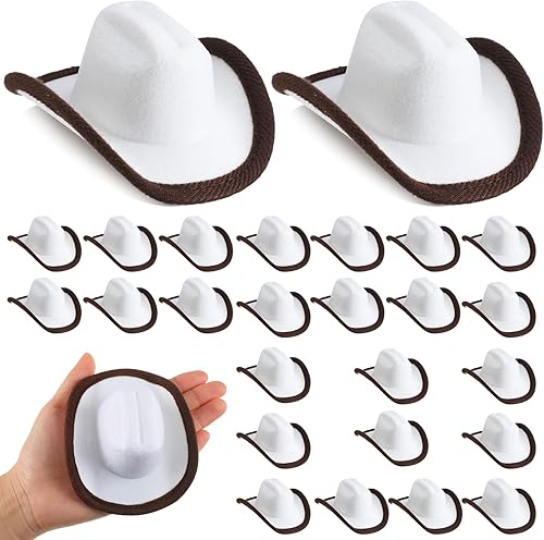 Foilswirl 24 unidades de mini sombreros de vaquero de 3.94 pulgadas, mini sombrero de vaquero occidental en miniatura, sombrero de vaquero para disponible en Yaxa Colombia