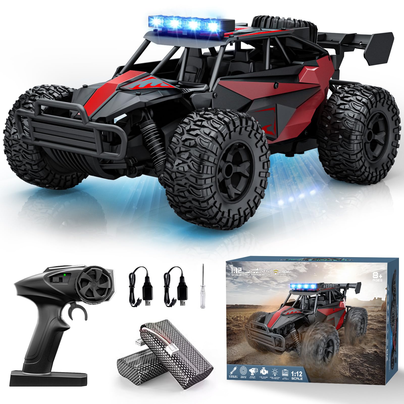 1 12 Scale Remote Control Car 33KM H High Speed RC Monster Truck 2 4GHz Off-Road RC Cars