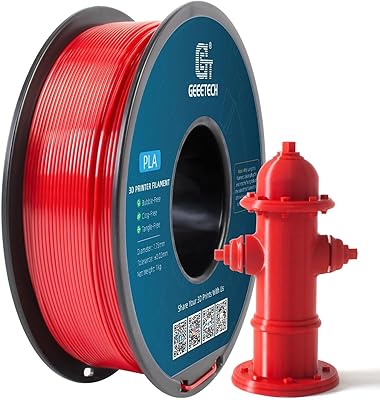 19 – Geeetech Red PLA Filament 1.75mm 1KG, 3D Printer Filament Dimensional Accuracy +/- 0.02 mm, 1kg per Spool(2.2lbs) 3D Printing Filament Fits …