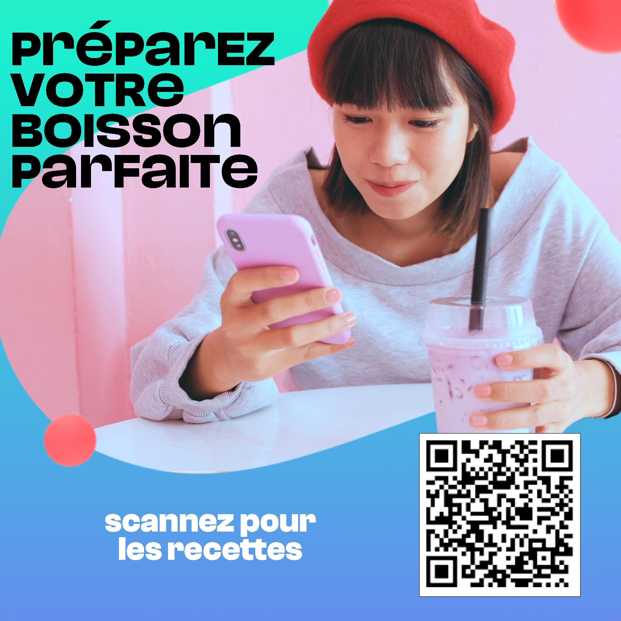 POPPZ Fruit Popping Boba Pearls pour Bubble Tea Mix - Perles de tapioca Fruit Popping par Bubble Mania prêt à manger, Lot de 2 (Fraise, Pomme Verte, Pêche, Pastèque)