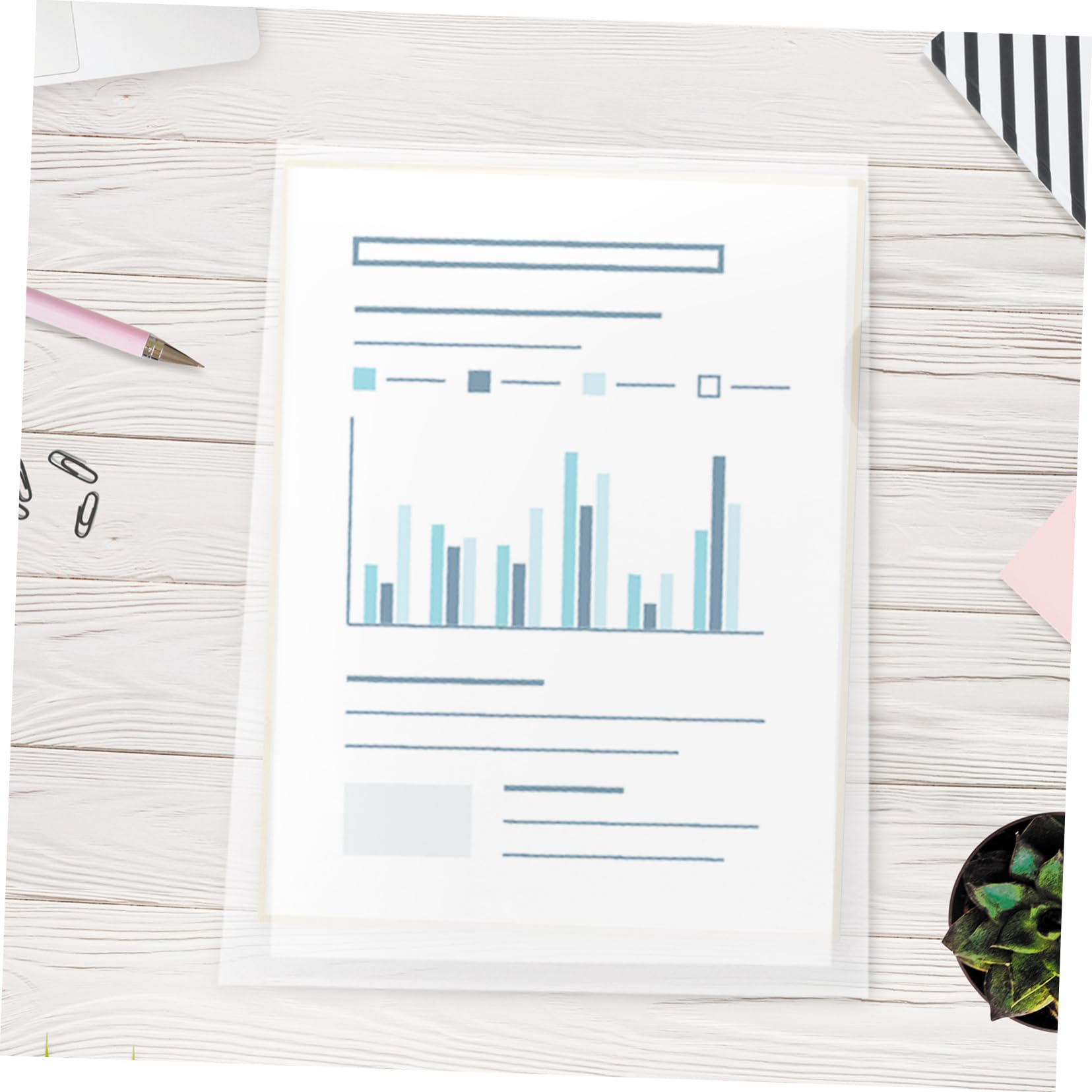 jojofuny 100 Pièces Dossiers Plastique Transparent Forme Organisateurs de Documents Rangement pour Étudiants