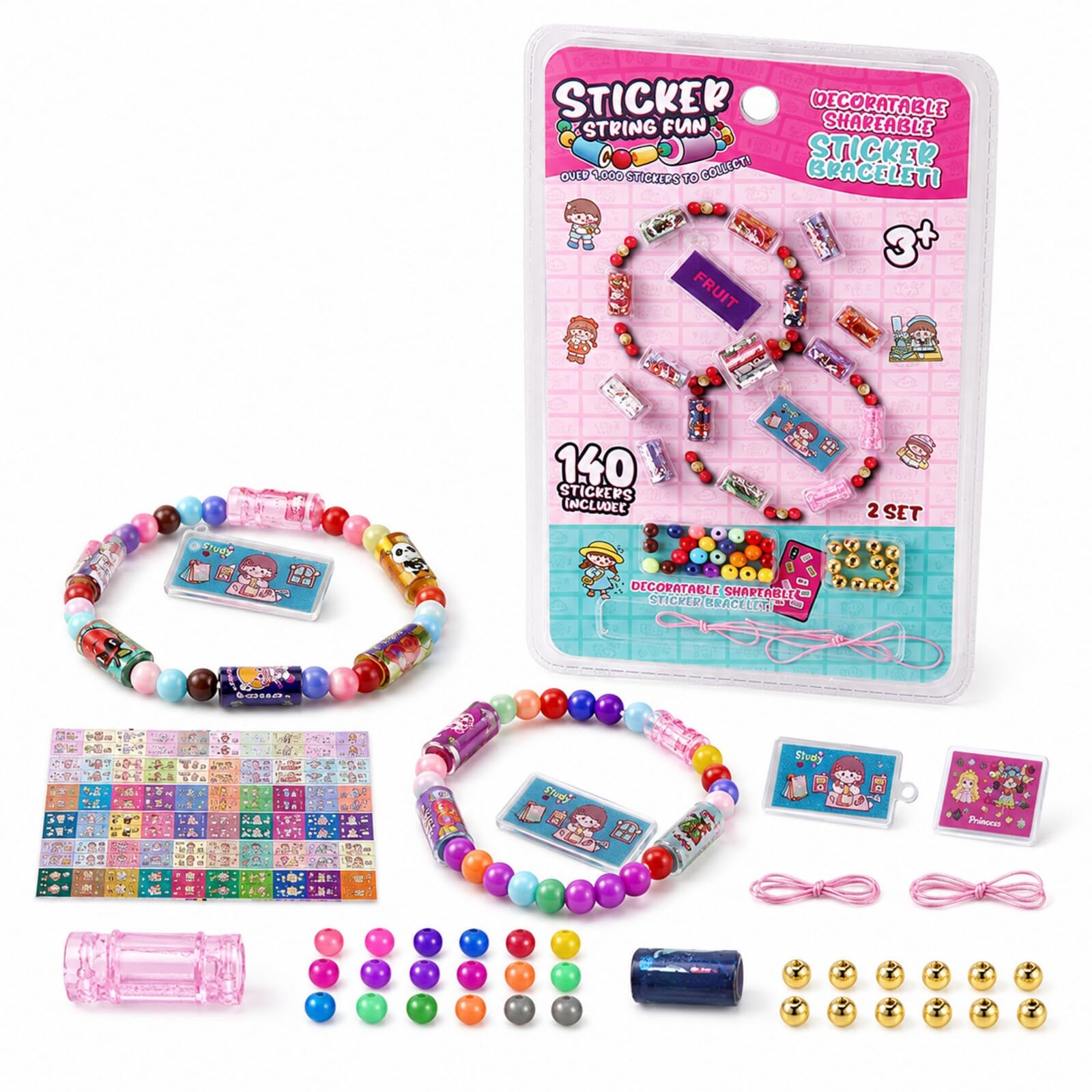 Sticky Rolls Bracelet,Creative Sticker Roll Bracelet Series for Kids Making