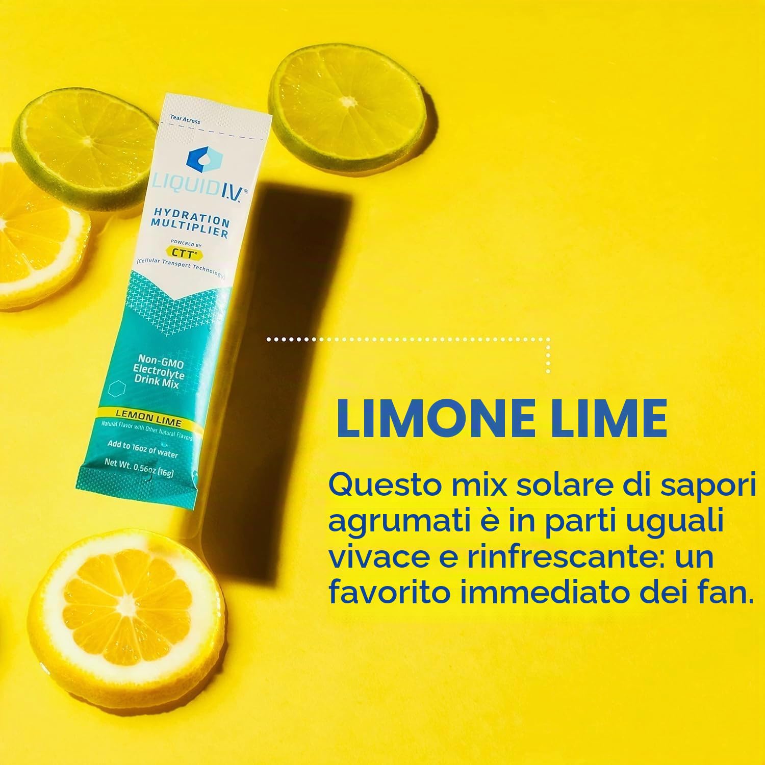 Liquido IV Idration Moltiplicatore – Lime – Powder Packets | Liquido Idration Drink Mix | Easy Open Single-Sserving | Non OGM | 30 Pack