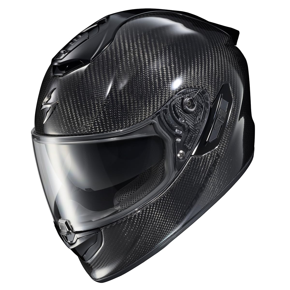 ScorpionEXO ST1400 EVO Carbon Fiber Full Face Sport Touring Street Motorcycle Helmet - Bluetooth Ready Speaker Pockets DOT ECE Solid (Matte Black - X-Large)