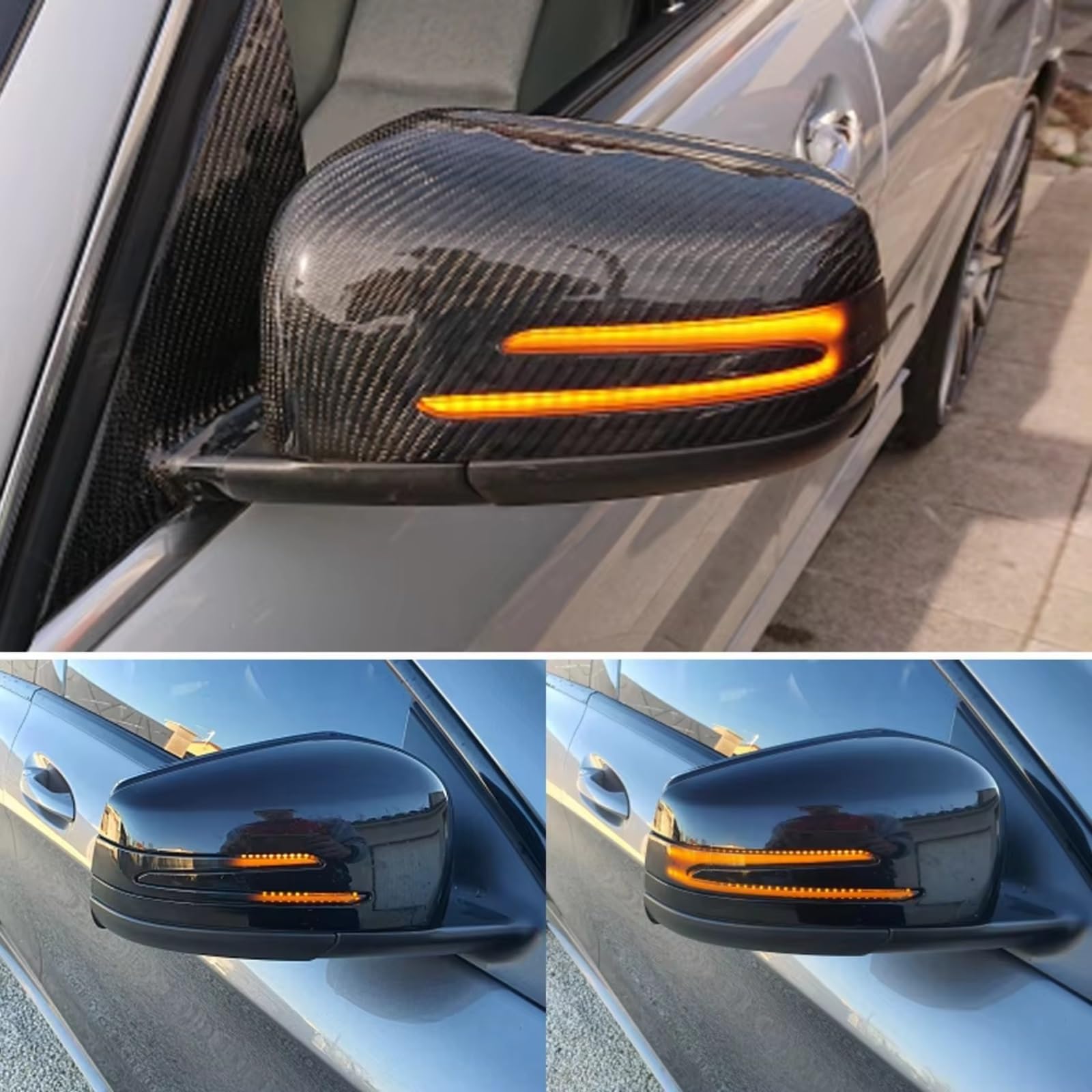 Compatible Con Benz Gla Class Para X156 Gla180 Gla200 Gla250 Gla45 2014 2015 2016 2017 1 Par De Intermitentes Laterales Secuenciales 2129067401 Luz Señal Giro Coche
