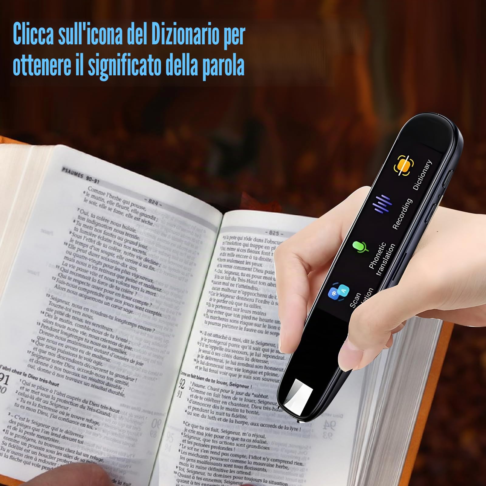 Traduttore Penna Traduttore Online 112 Lingue Scan Reader Penna per Dislessia Traduttore Portatile Multifunzionale Supporta Discorso e Scansione a Testo per riunioni, Apprendimento, Viaggi