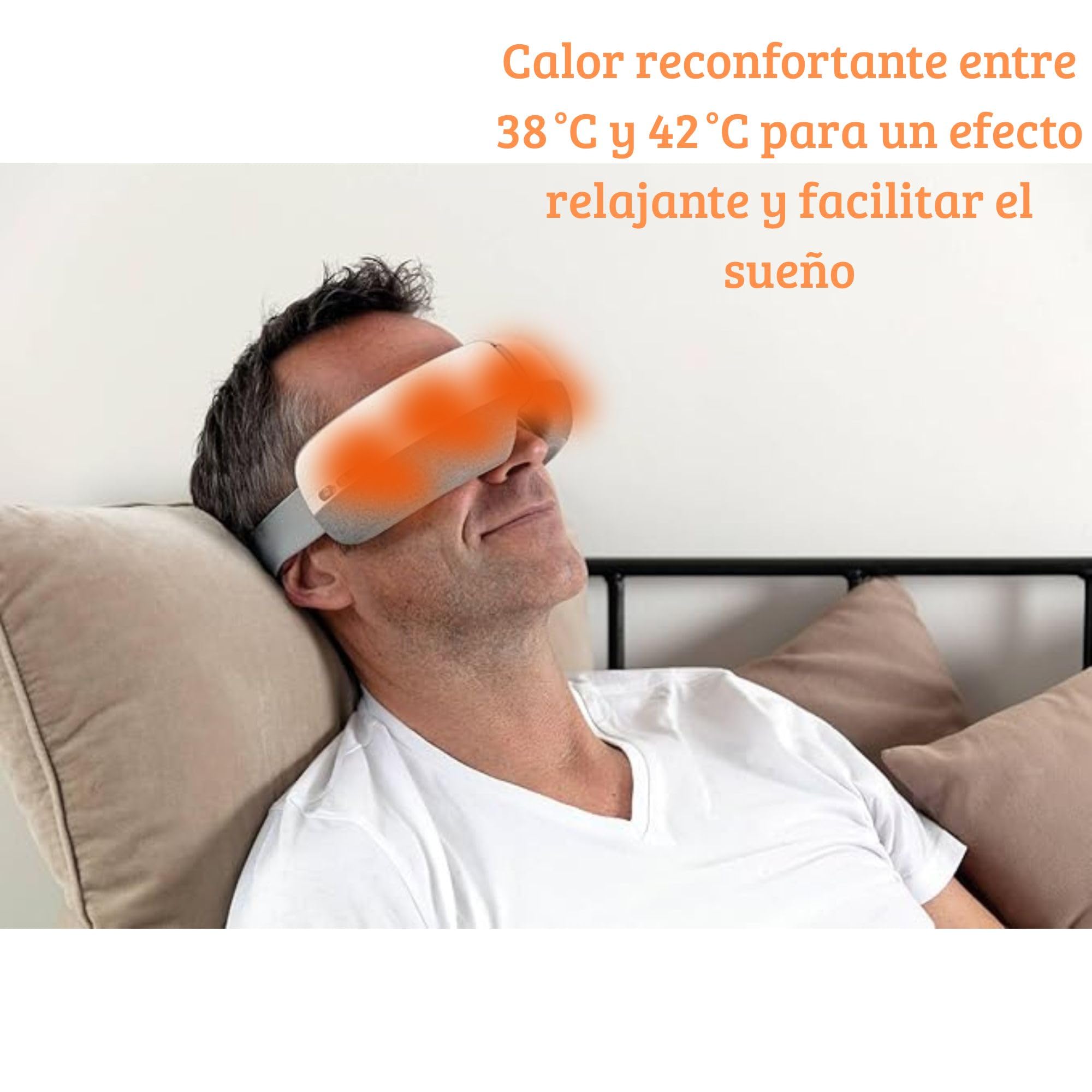 Masajeador de Ojos con Calor, Vibración y Aire – 5 Modos Relajantes – Reduce la Fatiga Ocular, Ojeras y Bolsas – Mejora el Sueño – Climsom Zen