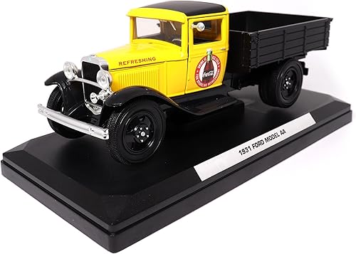 Miniatura 2 de Motor city classics Coca-Cola Diecast coleccionable  Ford Modelo AA 1931 (versión amarilla) escala 124 424023 con licencia oficial