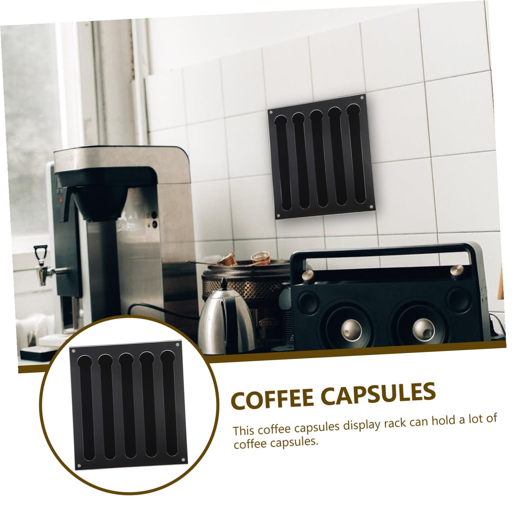 Transparenter Acryl Kapselhalter Wandmontage Kaffeezubehör Wandhalterung Kaffeekapsel Organizer Platzsparend Haushaltskapselhalter