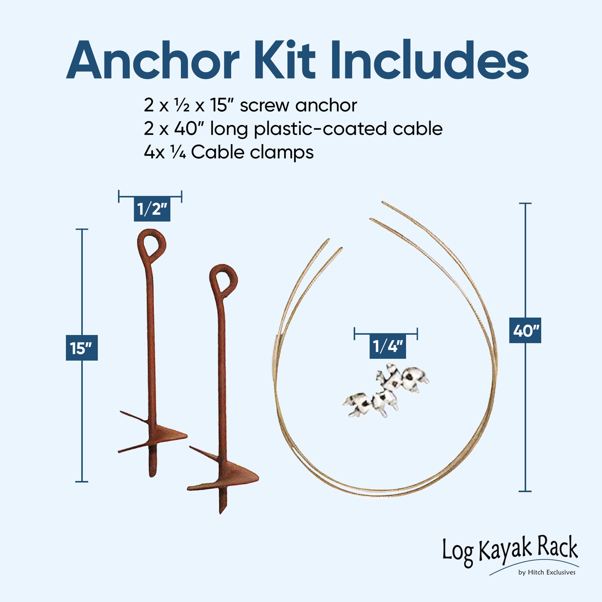 Log Kayak Rack - 10-Place SUP Surfboard Racks + Ground Screw 15