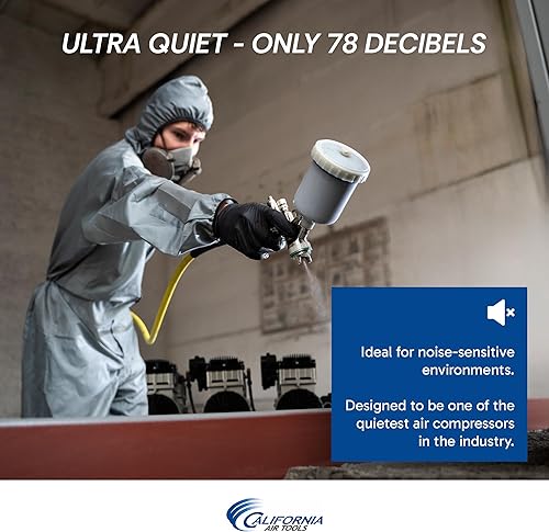 Miniatura 3 de California Air Tools 20060CAD Potente compresor de aire ultra silencioso y sin aceite de 6.0 HP, tanque de 20 galones, nivel de ruido de 78 dB, con