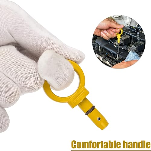 Miniatura 7 de 3mirrors Mango de palanca de medición de aceite de aluminio, mango de nivel de aceite del motor, compatible con modelos Dodge Chrysler Jeep, mango