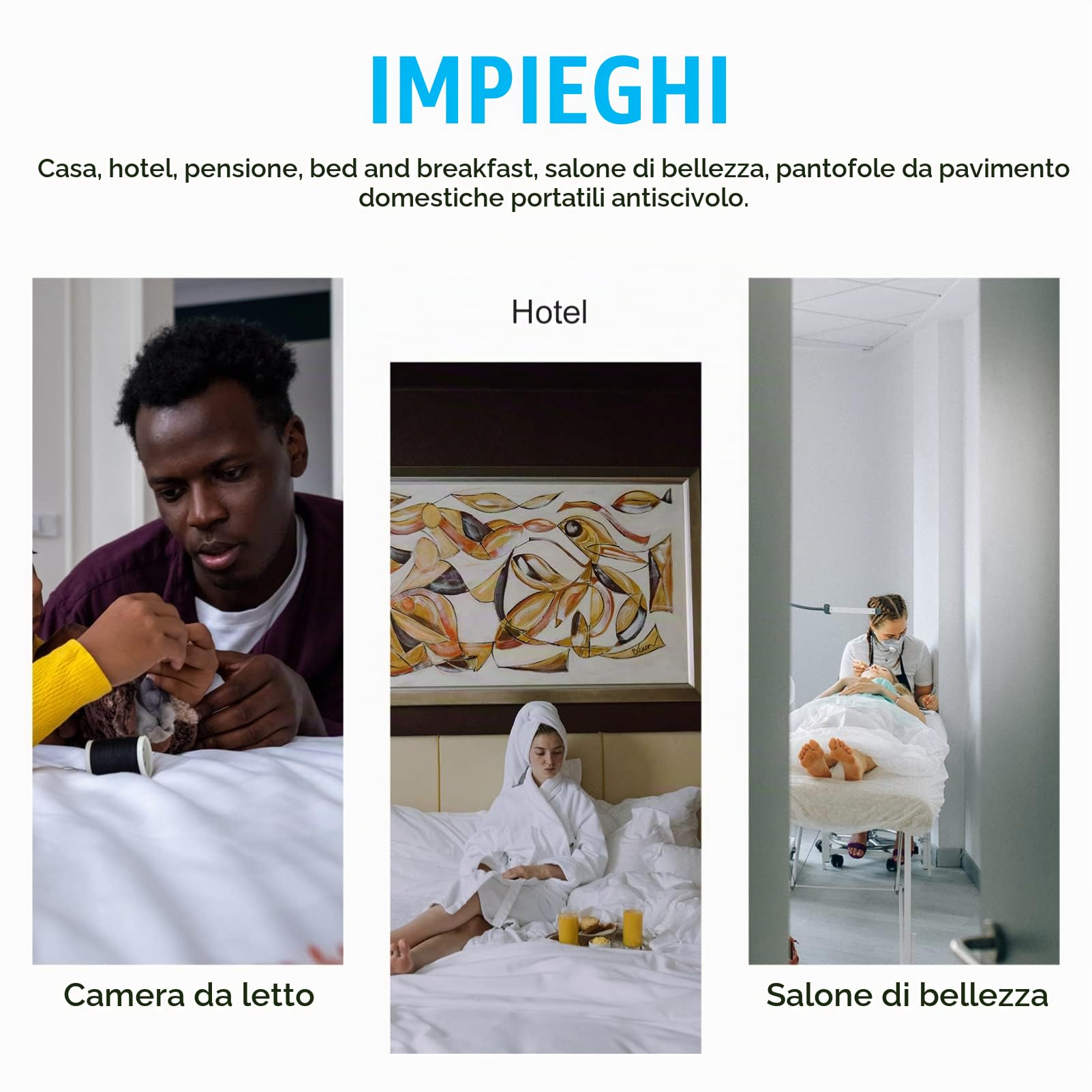 Artibetter 6 Paia di Pantofole Usa E Getta Antiscivolo Pantofole Spa Usa E Getta Pantofole da Casa Usa E Getta Pantofole in Pile Corallo Punta Chiusa per Hotel Casa Uso Degli Ospiti