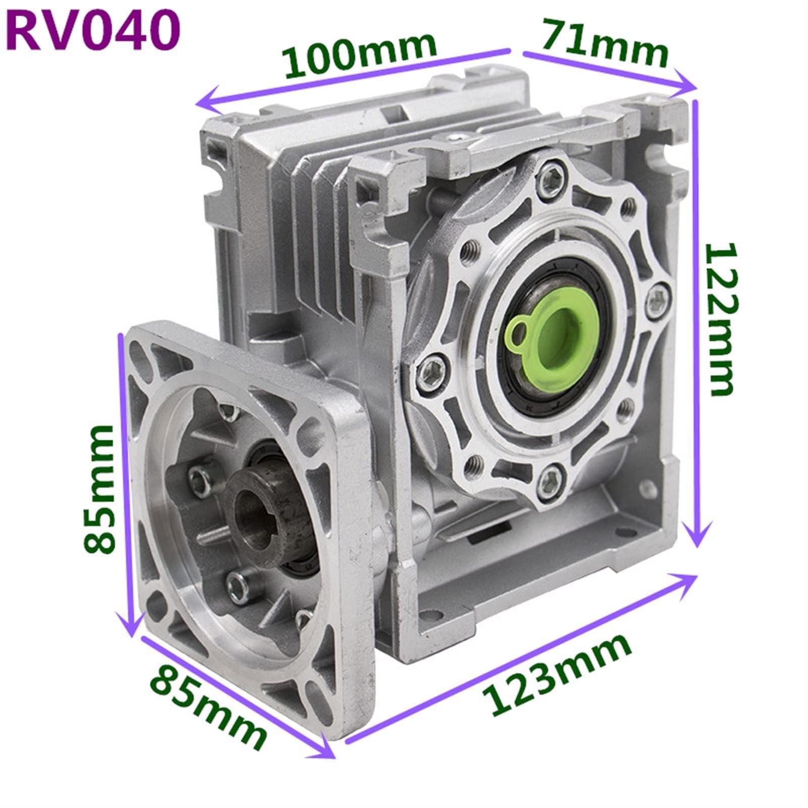 Stepper Motor, Worm Reducer 1:5/7.5/10/15/20/25/30/40/50/60/80/100 Ratio 14mm Input Shaft Gearbox Reducer for NEMA34 4.5 8.5 12N DM860H for DIY CNC 3D Printer(Ratio 20,8.5Nm Motor Driver)