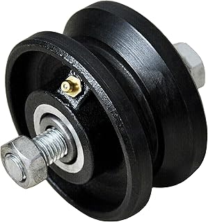 Sidco Supply 3” Inch V-Groove Gate Wheels Cast Iron Steel Sliding Gate Rollers Metal Gate Wheel Inverted V Shape for Slide Gates with Detachable Bolt V Groove Caster Wheel for Gate (3" Wheel)