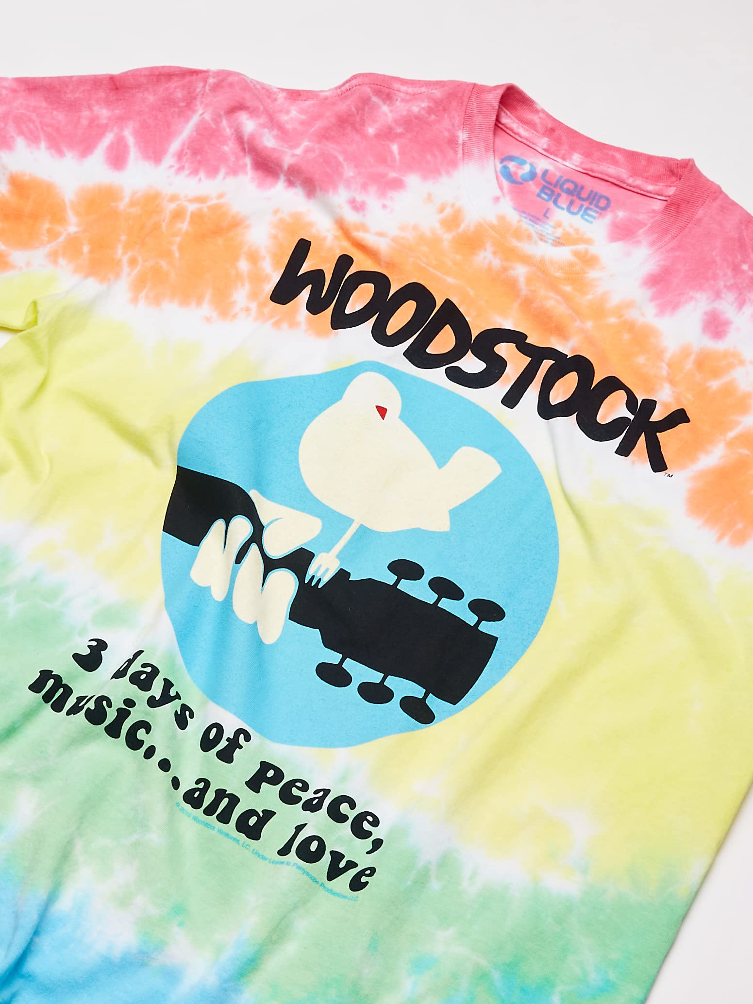 Liquid Blue Woodstock Banded Tie Dye Short Sleeve T-Shirt Uomo