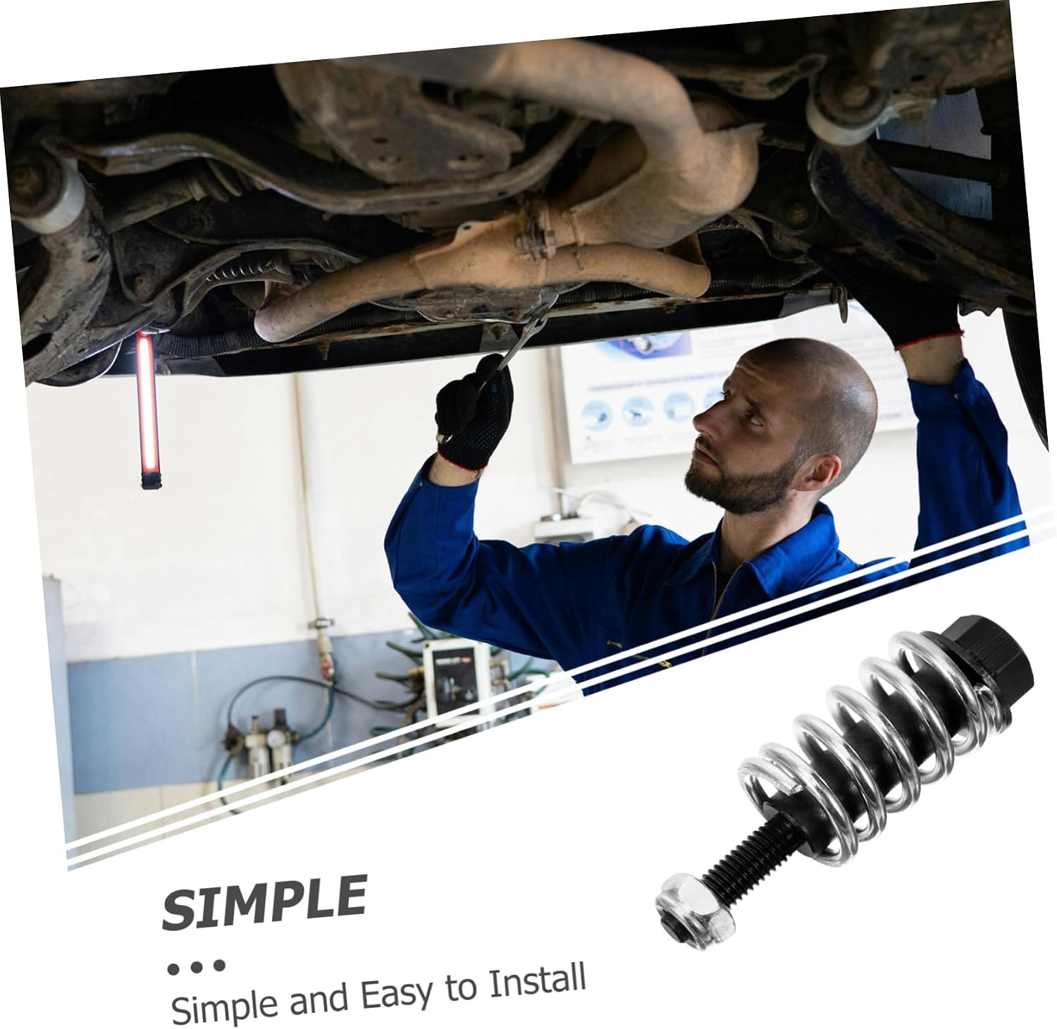 Cabilock Car Manifold Kit Bolts and Nuts Hardware Kit Spring for Easy Installation and Longevity