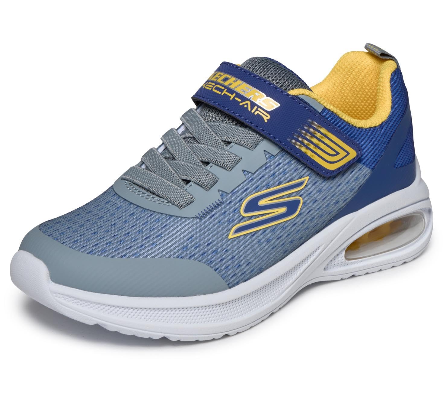 Skechers Boy's Microspec Max Advance Squad-Pacer Sneakers, Grey, 9.5 UK Child