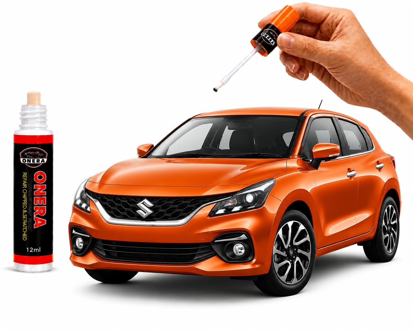 ONERA Touch Up Paint Pen for Maruti Suzuki Baleno & All NEXA Cars, Car Scratch Repair Pen, Factory Matched Paint (Lucent Orange)-image-19