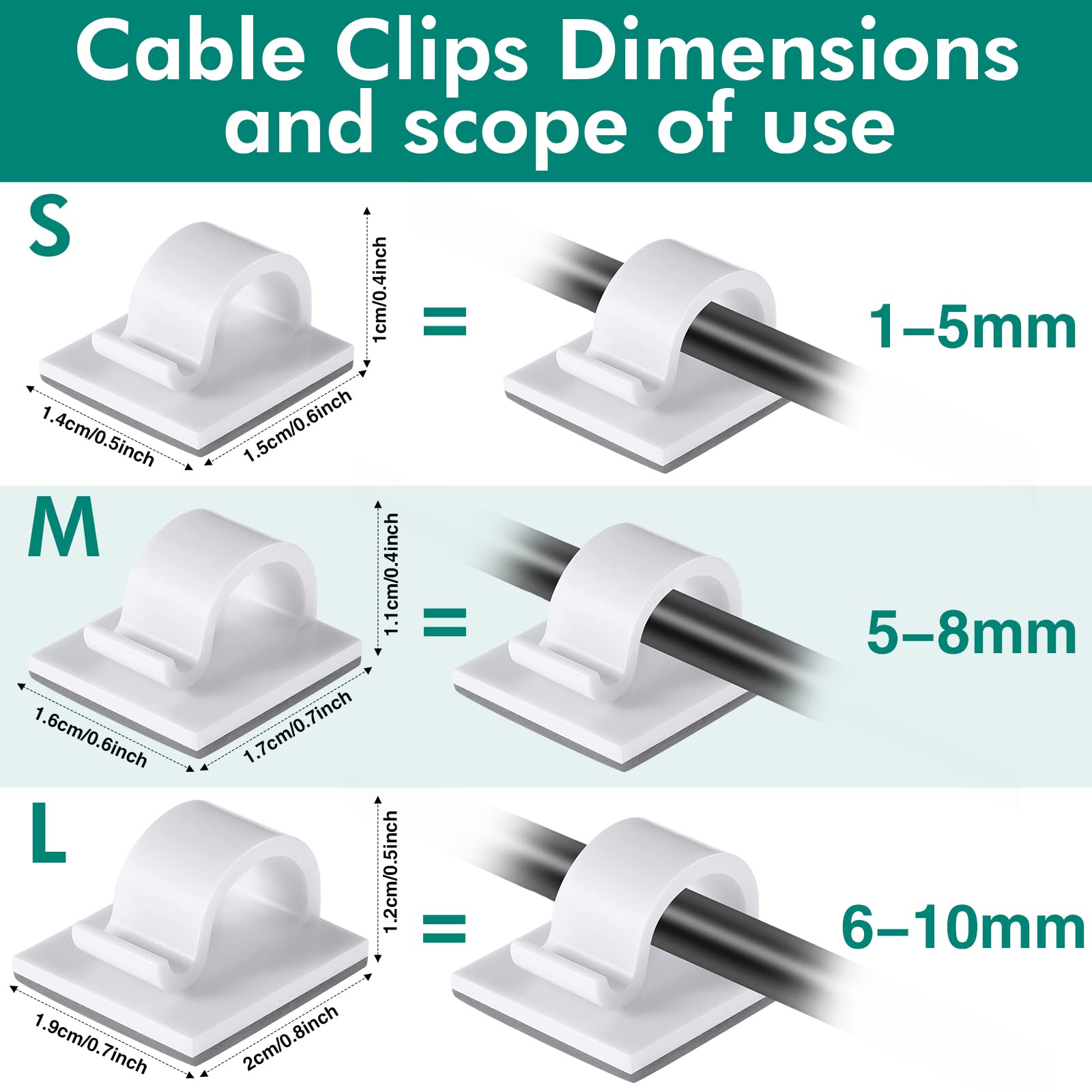 thumbnail: 60 Stuks Kerstverlichting Clips - Zelfklevende Kabelclips Voor Buiten & Binnen