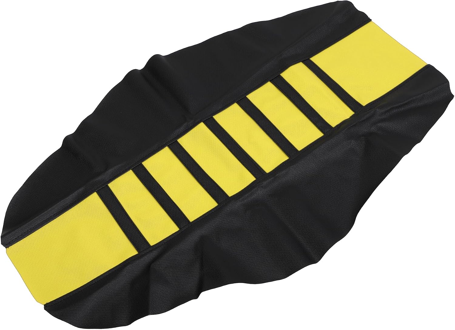 X AUTOHAUX Universal Motorbike Pit Dirt Bike Faux Leather Soft Seat Cover Anti Slip Seat Cushion Yellow Black