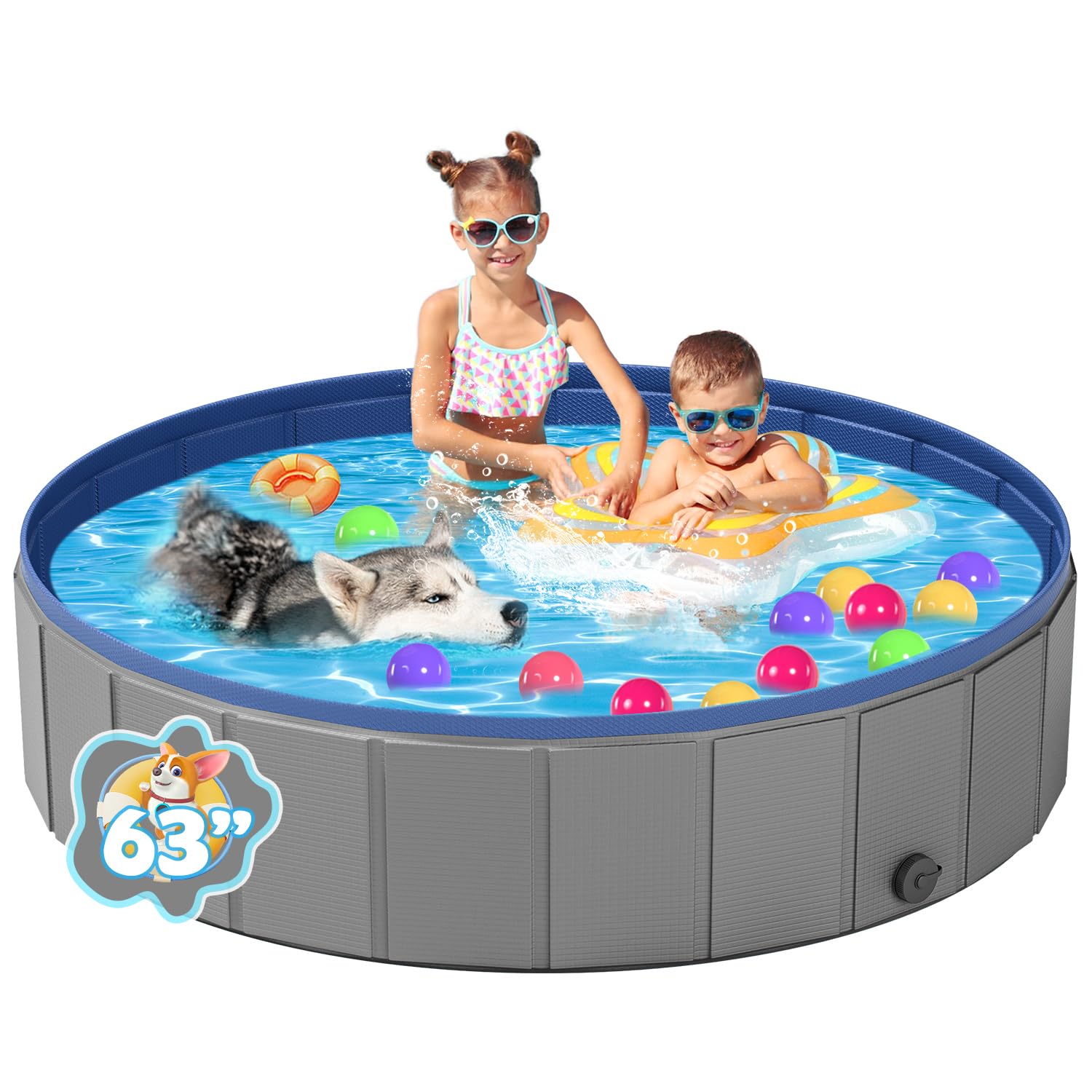 Piscine pour chien YSJILIDE de qualité supérieure baignoire pliable PVC robuste