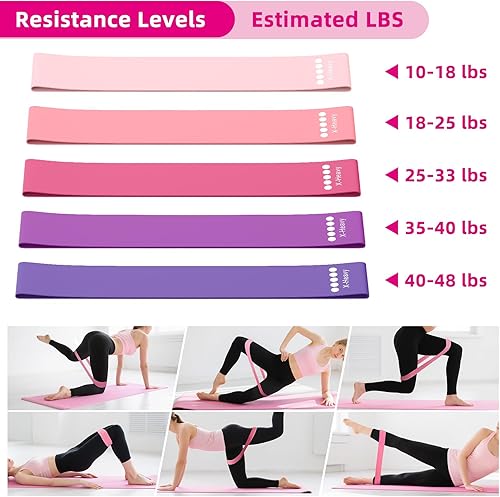 Miniatura 2 de Home Pilates Essentials Kit para mujer, juego de equipo con pelota de yoga de 9 pulgadas, banda de resistencia figura 8, bandas de pilates y