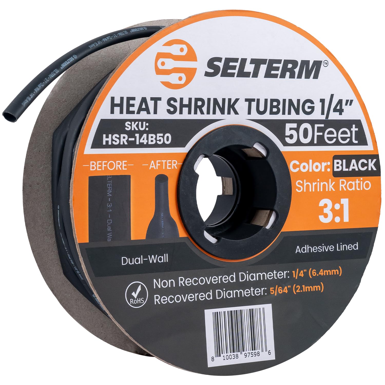 SELTERM Heat Shrink Tubing Kit - 108 Pcs Marine Grade -15 SELTERM Heat Shrink Tubing Kit - 108 Pcs Marine Grade -15