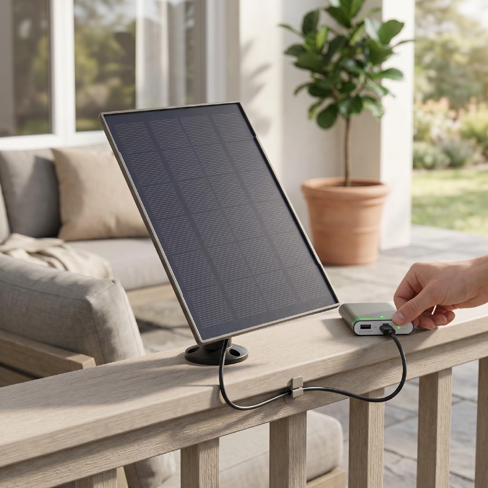 Cocoarm Caricatore a Pannello Solare per Fotocamera Blink, 3W 6000mAh