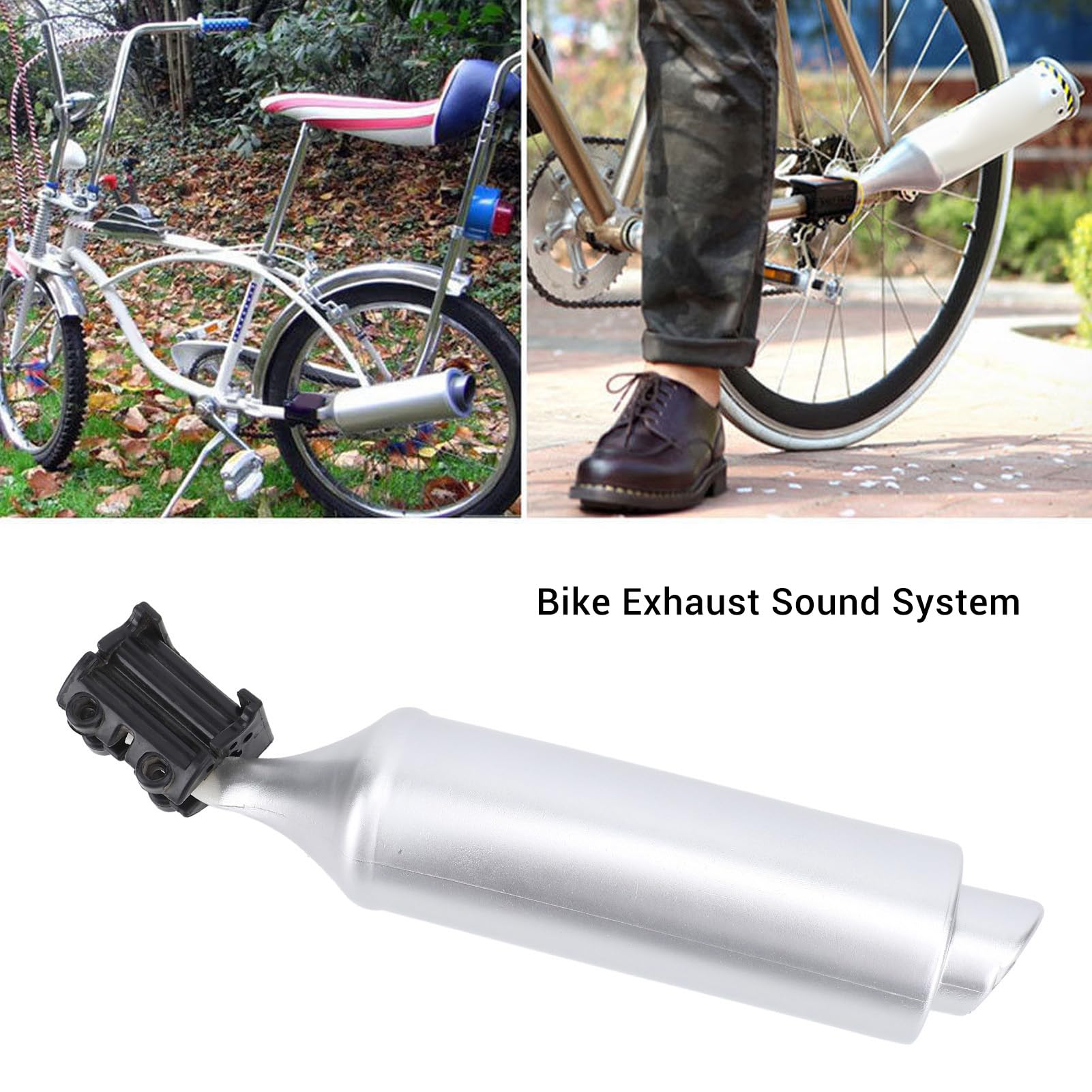 Bewinner Fahrradzubehör für Kinder – Fahrrad Auspuff Soundsystem, Motorrad Auspuff Sound, 6-Sound Speichen Sound Maker Auspuffsystem, Motorrad 