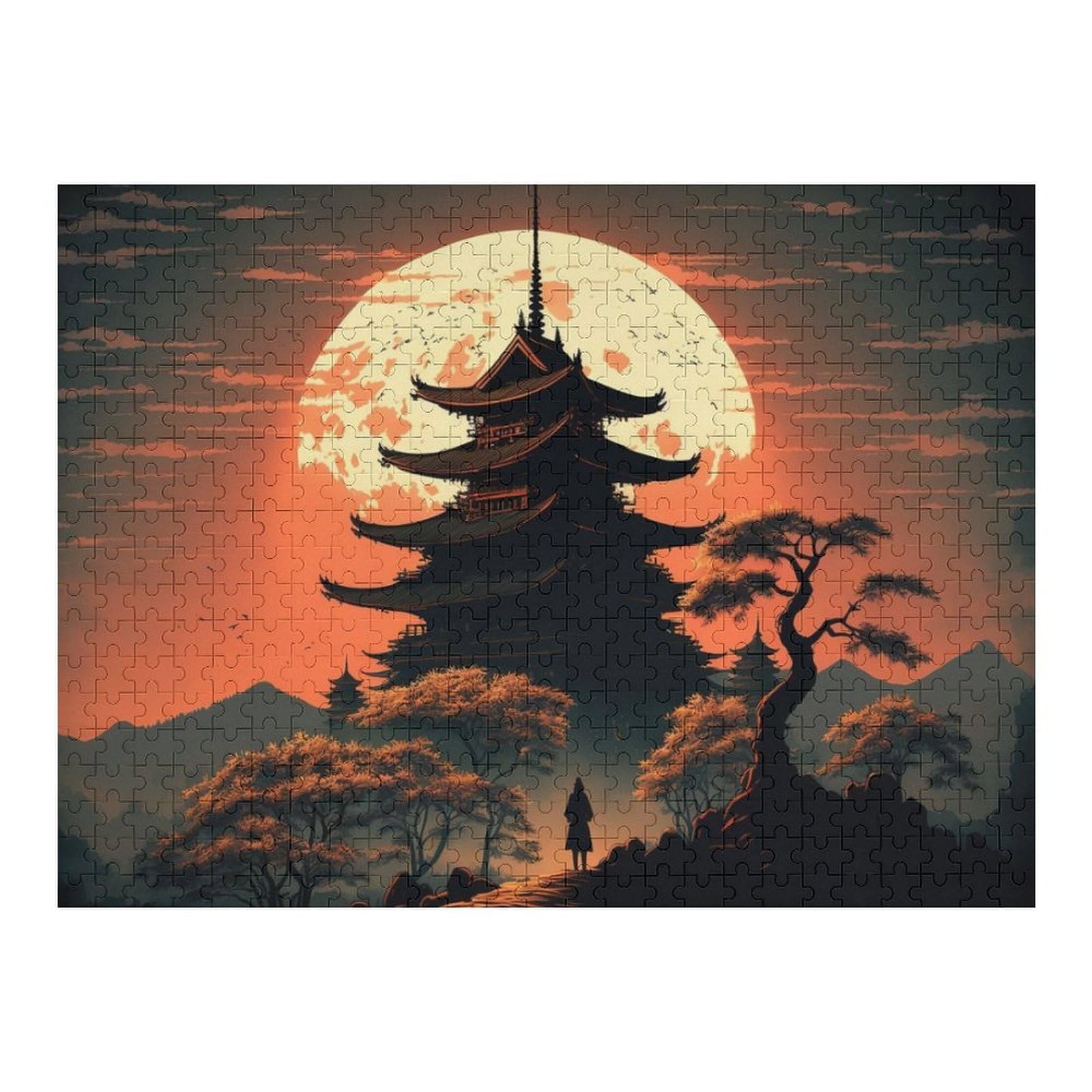 1000pcs(52x38cm) Jigsaw Puzzles for Adults Jigsaw Japanese Landscape Puzzle for Adults Hands-on Game Wall Art Fun at Home Activities, 1000pcs(52x38cm) — image 1