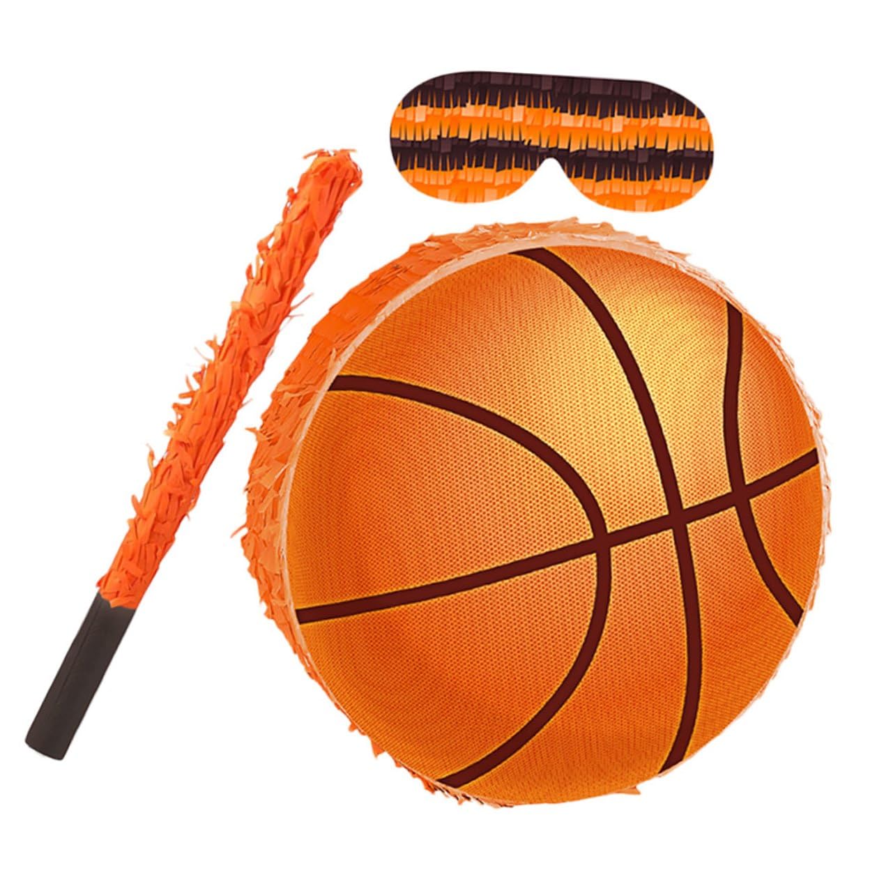 Toyvian Piñata De Baloncesto Para Fiestas De Cumpleaños Decoraciones Deportivas De Fiesta Con Bate y Confeti De Baloncesto
