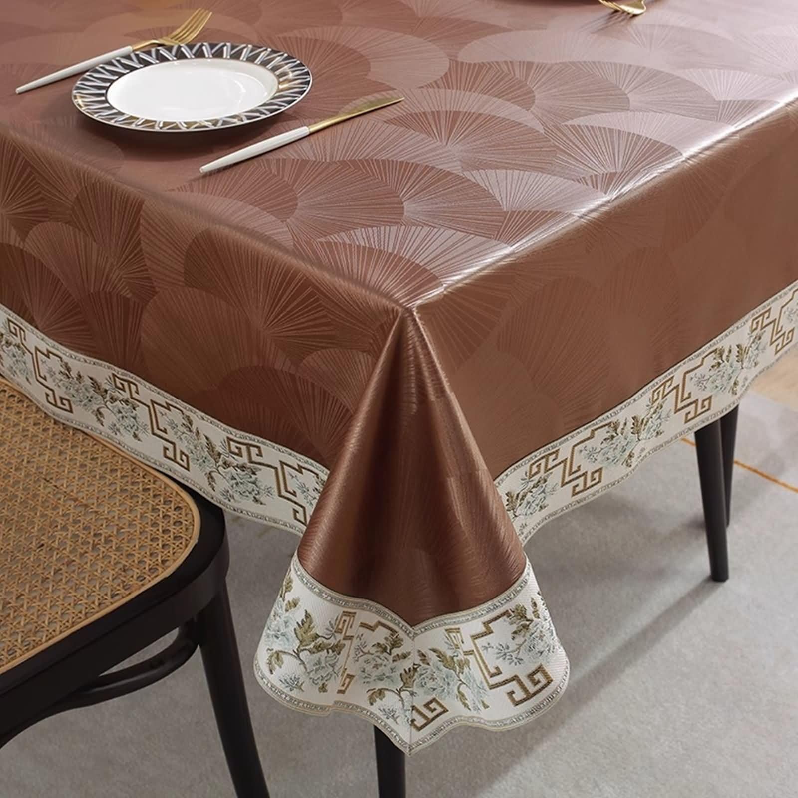 Nappe en cuir PU imperméable Beydodo pour protéger la table des taches de repas 100x160