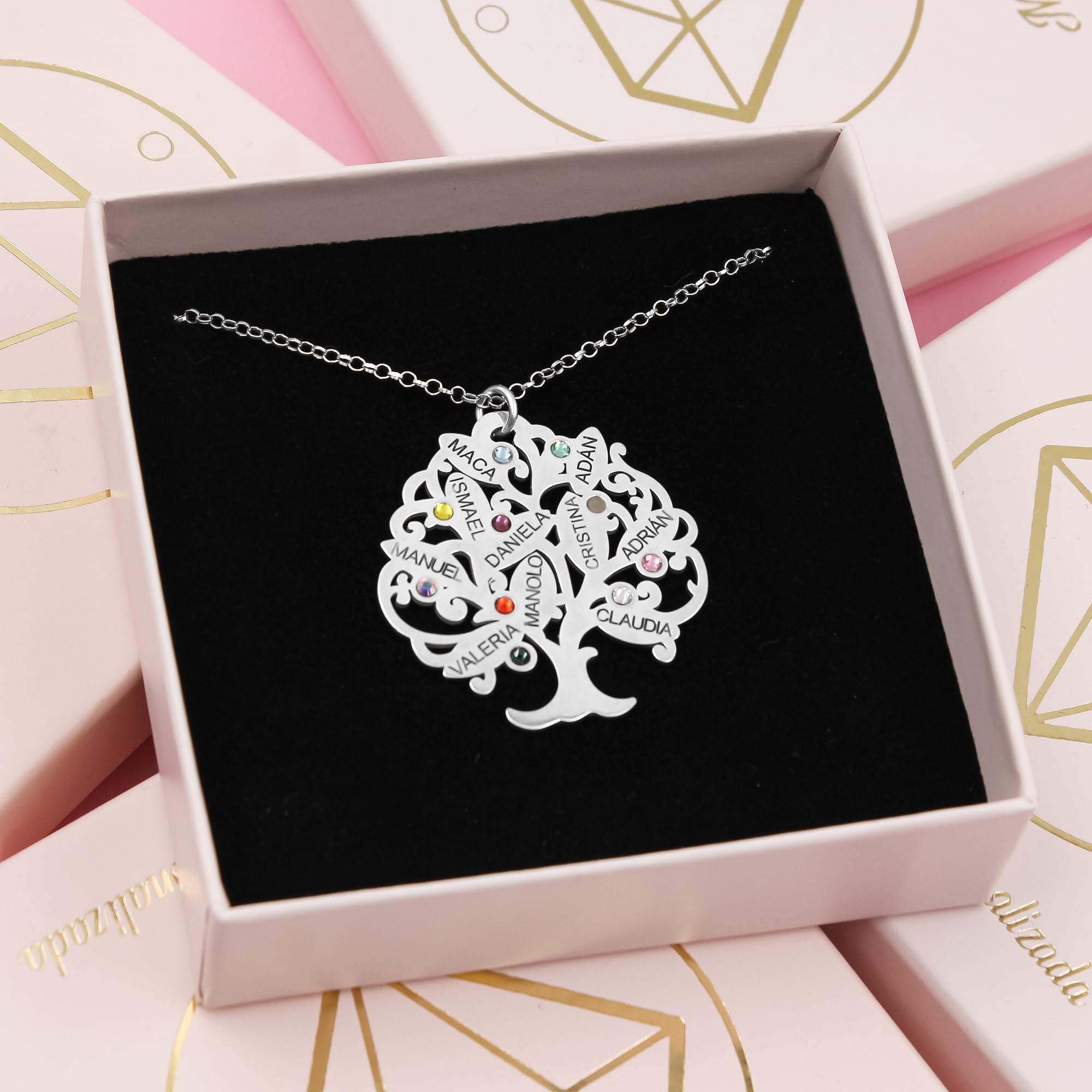 Collar Personalizado Árbol de la Vida - Joyería Personalizada para Mujer - Regalo Perfecto para Celebrar Cada Ocasión y Marcar Recuerdos Inolvidables