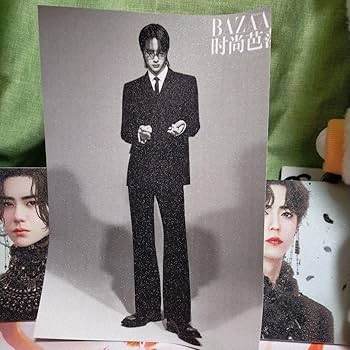 王一博 ワンイーボー　早期雑誌写真　A4キラキラカード15枚セット 王一博 ワンイーボー早期雑誌写真A4キラキラカード15枚セット