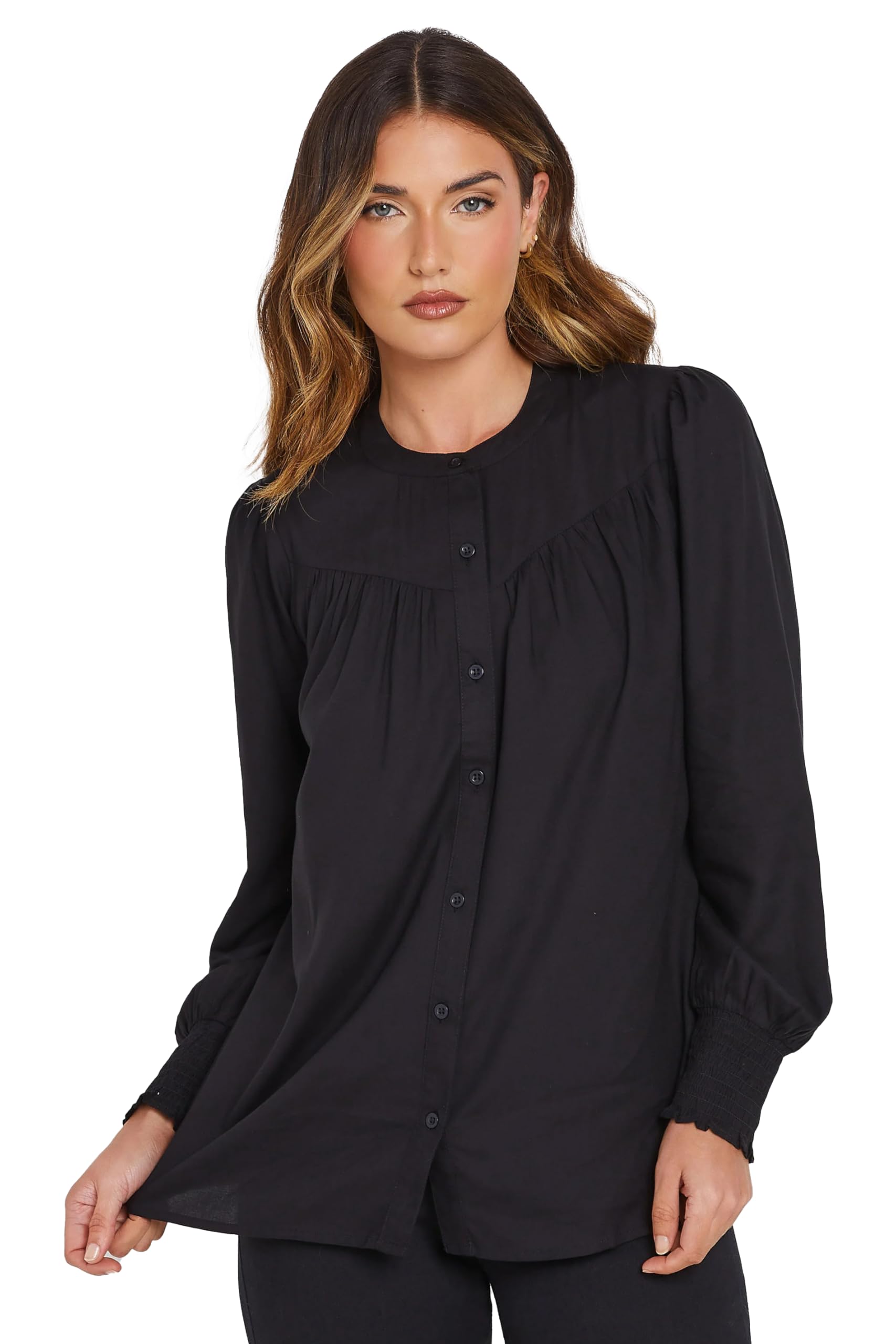 Long Tall Sally - LTS Tall Long Sleeve Blouse - Women's Black