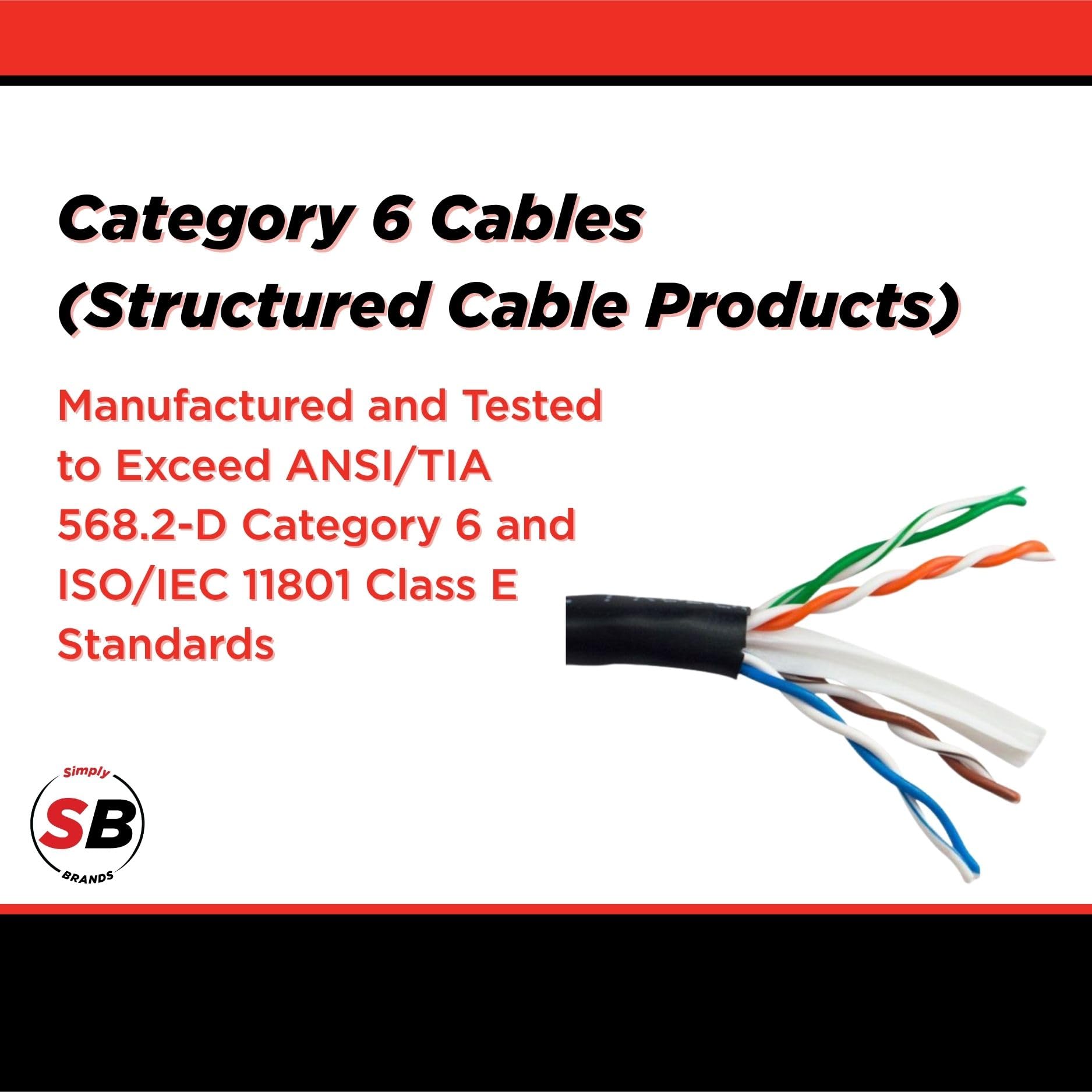 Simply45 SCP CAT6 Enhanced 550 MHz 23 AWG Solid BC, 4PR, UTP, CMR ETL, PVC JKT, nero, 300 m, CAT6-BK-ETL