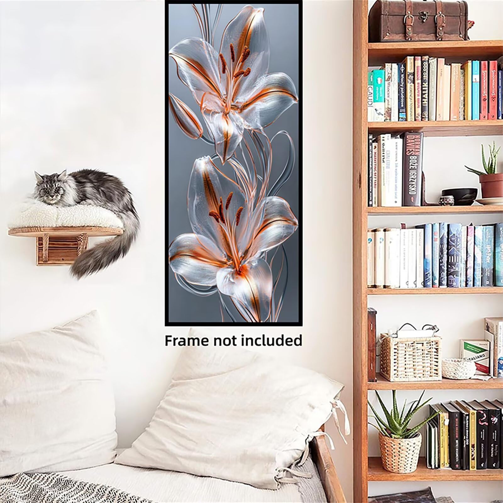 Malen Nach Zahlen 50x150cm Leinwand Blumen Malen Nach Zahlen Erwachsene mit Ohne Rahmen, DIY Kreativ Set für Erwachsene mit Pinseln und Acrylfarbe, Zimmer Deko Pflanzen4 Landschaft Geschenk, P0M-1025
