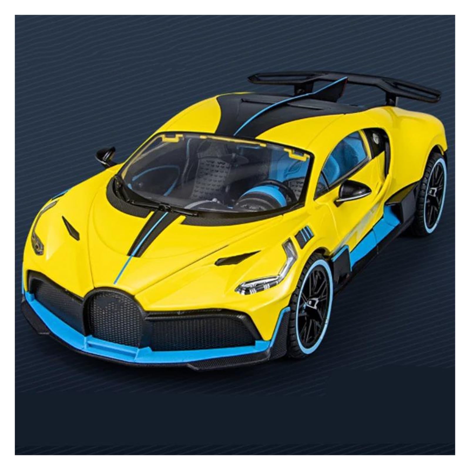 BANKOTO Diecast Car 1:18 For Bugatti For DIVO Alloy Car Model Diecasts Hobbies Collection Collectible(Yellow)