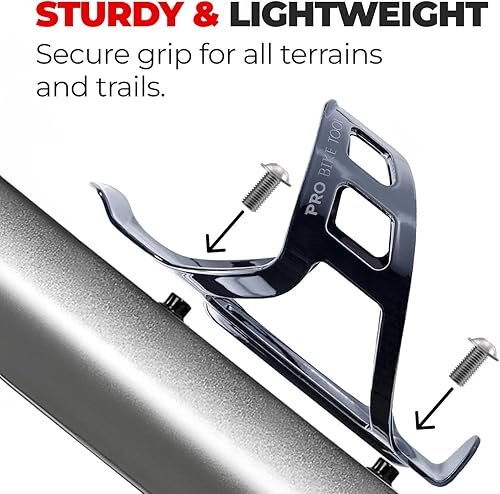 Miniatura 6 de Botella de agua para bicicleta, negro o blanco brillante, sistema de retención seguro, no se safa, ligera y resistente. Caja para la botella, rápido