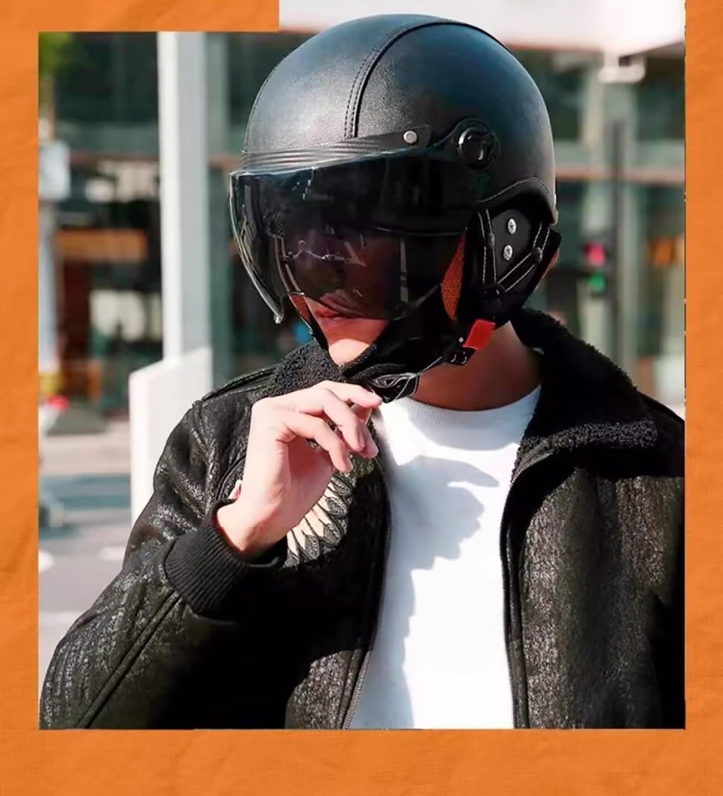 Casco Da Moto Aperto, Omologato DOT/ECE, Casco A Mezza Faccia In Stile Vintage Per Scooter, Ciclomotori E Cruiser, Casco 3/4 Per Adulti Uomini E Donne