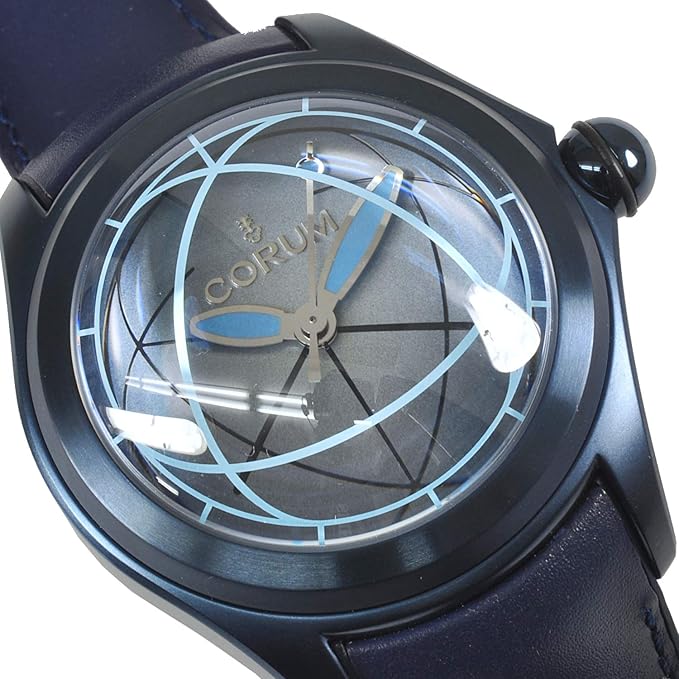 工房直送価格 辛口評価 Aランク Corum コルム バブル オプティカルアート リミテッド メンズ腕時計 世界350本限定 082 312 98 0063 Op02 R ブルー文字盤 大人気 Mohawkgarden Com
