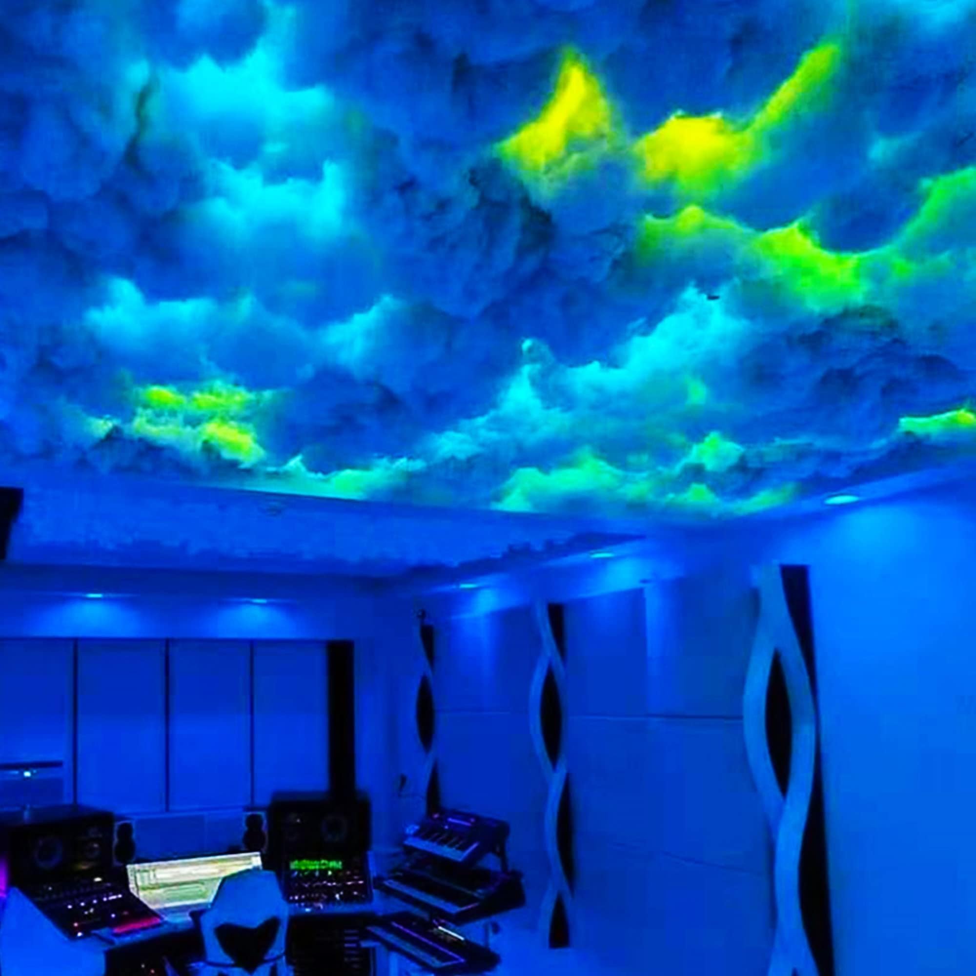 Weihnachtliche Stimmungslicht-Nachtlicht, 3D-RGB-Gewitterwolkenlampe, Kreative DIY-Farbwechsel-Streifen-Deckendekoration For Wände, For Gaming-Zimmer-Partys(6.6ft/2m)