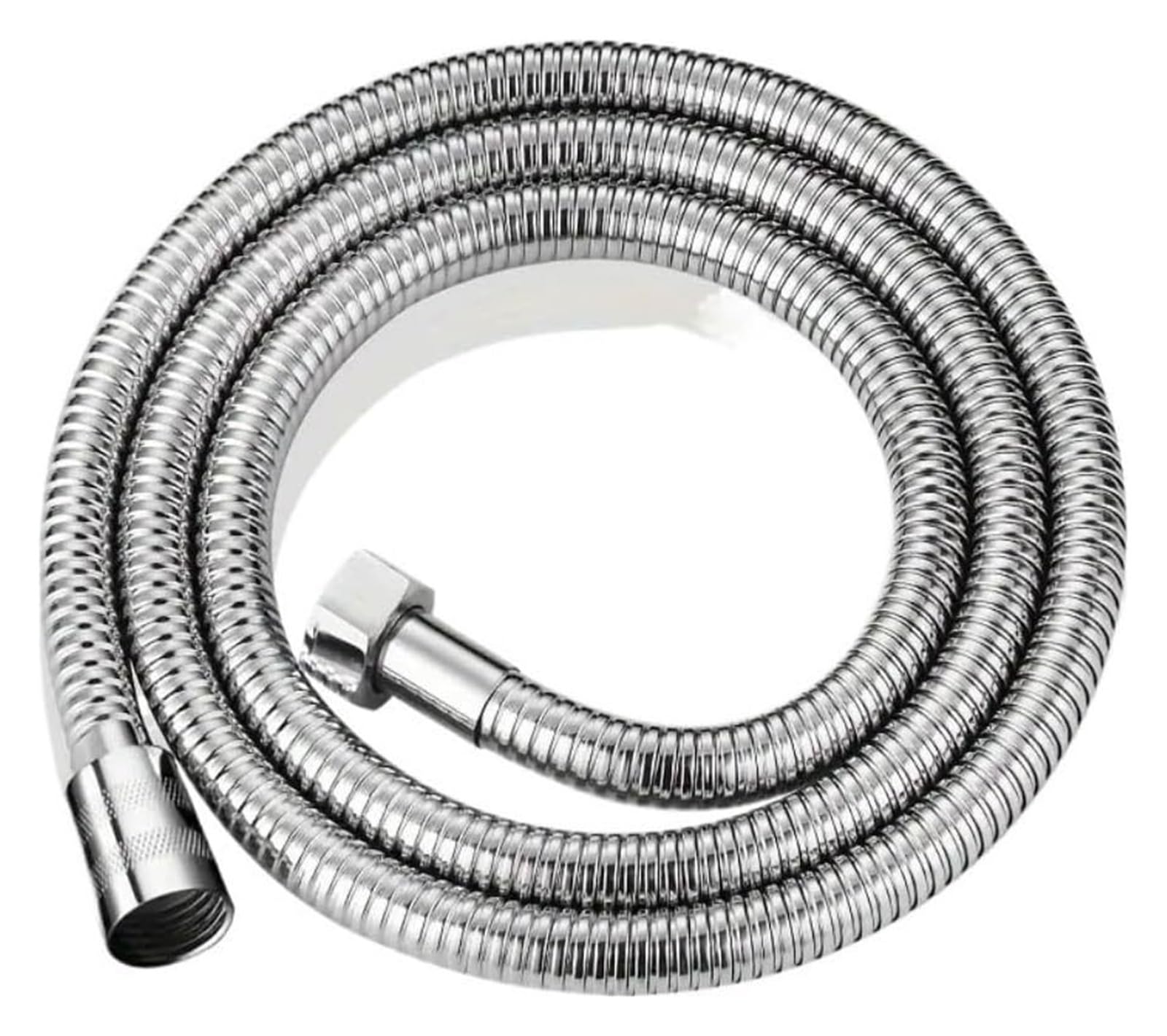 Gkirqvpe 2M Shower Hose, 3 Layers Stainless Steel Shower Hose High Pressure Flexible Universal G1/2 Connector